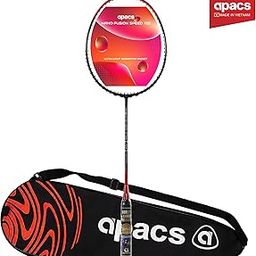 Apacs Nano Fusion Speed 722 (76 grams, Made in Vietnam) Ulta Light Weight | Japanese Graphite Unstrung Badminton Racket with Free Full Cover | G2-4 1/8 inches (Red)-26