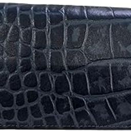 Customized Genuine Leather Women's Long Wallet|Ladies Leather Purse with Card Holder, Zip Pocket, Gifts for Women - Navy-42