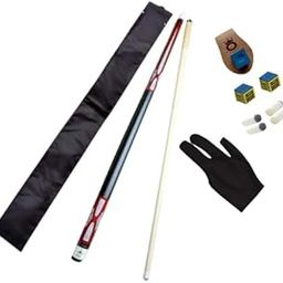 KBA American Pool & Snooker Tables Cue Stick Combo with Cue Tip- 4, Glove-1, Chalk- 2, Cue Cover- 1, Chalk Holder- 1-picture-2