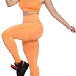 DAPP Women's Seamless High-Stretch Sports Leggings & T-Back Bra Set - Moisture Wicking, Glute Enhancing Activewear for Gym & Workout.-image-87