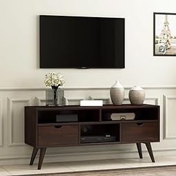 Peedha Studios Solid Sheesham Wooden TV Unit for Living Room - 2 Drawers, 2 Shelves, and 2-Door Storage - Fits up to 50-Inch TV for Home Decor (Lyton,Walnut)-image-89