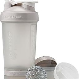 BlenderBottle Shaker Bottle with Pill Organizer and Storage for Protein Powder, ProStak System, 22-Ounce, Smoke Grey-image-31