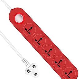 FEDUS 10 Meter 32 Feet Long Switch Board Extension, Pack 1 Extension Boards with Switch, Extension Board with Long Wire, Extension Board for Computer, Surge Protectors Spike Buster, Switch Board Red-image-21