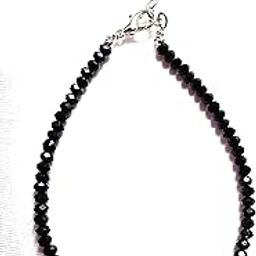 Jyokrish Handmade German Metal silver Glossy Simple Black beads chain anklet For Women or girls | Nazariya |Payal | single leg |free size | Lucky Charms-image-52