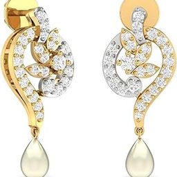 Yellow Gold and Solitaire Stud Earrings for Women-image-101