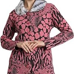 Women's winterwear Woolen Fur Collar Long Cardigan Sweater-picture-13