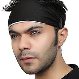 BISMAADH Reversible Polyester & Spandex Elastic Multifunctional Yoga - Running Headband for Men & Women-image-14