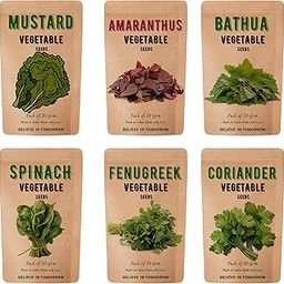 Navika Seeds ; Grow with Us Easy To Grow Vegetable Seeds Combo|Mustard, Spinach, Amaranthus, Bathua, Fenugreek, Coriander Vegetable Seeds|Each Packet Contain 20 Gram Seeds|Pack of 6-image-11