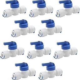 AQUALIQUID RO Inline Tube Tap Shut Off Ball Valve Quick Fitting Connection Aquarium, RO Water Filter (10, 3/8 INCH)-image-74