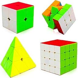 D ETERNAL High Speed Stickerless Cube Combo Set 2X2 3X3 4X4 And Pyraminx Pyramid Triangle Puzzle Cubic Combo, Kids and Professionals-6