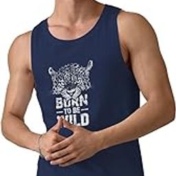 Men's Super Combed PolyCotton Rib Round Neck Slim Fit Sleeveless Vest with Extended Length for Easy Tuck-image-98