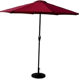 COSTWAY 9ft Outdoor Red Color Patio Umbrella Waterproof & Fade-Resistant with Centre Pole Stand - Ideal for Garden, Beach, Cafe, Poolside, Restaurant, & Balcony-image-96