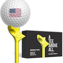 FLIGHTPATH Premium Golf Tees - Durable Plastic Golf Tees Designed to Enhance Golf Shot Distance & Precision - Robotically Tested to Reduce Ball Spin - USGA Approved Golf Equipment (Yellow, 8 Pack)-image-38