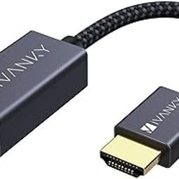 PremiumAV HDMI to VGA Adapter 1080P – Gold-Plated HDMI Male to VGA Female Converter, 0.6ft Nylon Braided Cable for PC, Laptop, Monitor, Projector, HDTV – Grey & Black-picture-28