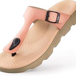 Cloud Comfort Sandal for Women | Lightweight Footwear with Soft PU Bounce-Back Cushioned Footbed | Arch & Heel Support | Anti-Skid Sole, Adjustable Buckle Strap | Home & Outdoor Women's Footwear-image-99