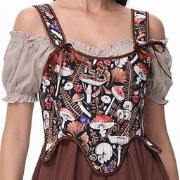 Women's Oil Painting Corset | Double Shoulder Strap Adjustable Bustier | Palace Style Body Shaper Slim Fit-image-62
