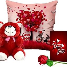 ME & YOU Romantic Valentine's Gift for Couples | Rose Day Gift for Wife/Girlfriend/Boyfriend/Husband | Anniversary, Birthday Love Gift | Printed Cushion (12 * 12ich) DTLove-41-image-8