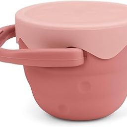 Moonkie Silicone Baby Sippy Cups | 3 Stages Training Cup Straw Cup for Infants Toddlers and Kid | 4 oz (Folding Pink)-image-3