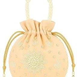 Elegant Potli Bag for Women | Handcrafted Rajasthani Beaded Pearl Handle Pouch | Designer Clutch for Wedding, Party, Ethnic-image-97