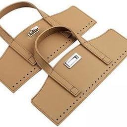 THE STYLE SUTRA 3xCrochet Bag Handles with Twist Lock Bag Accessories with Holes Purse Handles Khaki-image-38