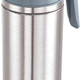 ivbox Aroma 1-Litres Easy Flow Stainless Steel Oil Dispenser Bottle with Lid and Cap | Air-Tight Spill-Proof | Food Grade Oil Pourer, Silver, 1000ml-image-64