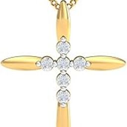 14KT Yellow Gold Chrissie Cross Pendant for Women-image-41