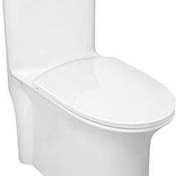 Parryware Blaze Single Piece Syphonic Closet with soft close seat cover | Floor Mounted (S trap-290mm) (690 x 365 x 770mm) | C890446-image-3