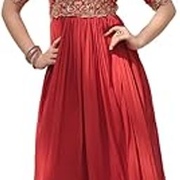 Womens Faux Georgette Sequence Embroidered Ankle Length Anarkali Gown for Women-10