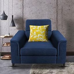 Casaliving Nancy Single Seater Sofa Set for Living Room | Color - Blue-23
