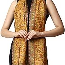 Women's Kashmiri Kani Wool Stole (2J202_Yellow)-image-33