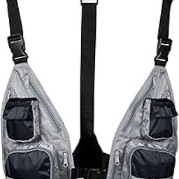 LOOM TREE® Multi-Functional Mesh Fishing Vest Waistcoat for Climbing Adults Youth Grey | Fishing | Clothing, Shoes & Accessories | Jackets & Coats-image-86