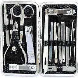 Didarsh Manicure Pedicure Set Nail Clippers Kit of 16Pcs, Stainless Steel Professional Grooming Kit, Facial & Hand & Foot Beauty Set, Nail Cutter Tools with Luxurious Travel Case (Black)-image-79