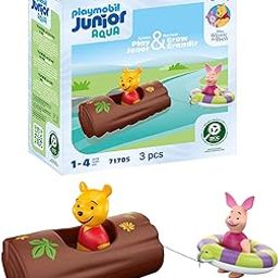 PLAYMOBIL Junior Disney Winnie the Pooh & Piglet's Water Adventures Sustainable Toy Made of Bio-Based Plastics for Children from 1 Year 71705-32
