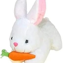 Cute White Bunny Soft Toy with Carrot | Fluffy Rabbit Plush for Kids | Adorable Stuffed Animal Toy for Gifting & Playtime | Soft & Huggable Bunny Doll-image-54