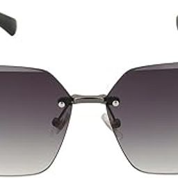 Unisex Brown toned with UV Protected Oversized Rimless Sunglass-image-31