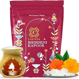 Camveda Pure Bhimseni Camphor Kapoor/Kapur 50g (Pouch) | 100 % Pure Camphor | Purifying & Pleasant Fragrance for Pooja, Hawan, Air Freshener | Unadulterated Camphor- Bhimseni Camphor- Single Pack-image-34