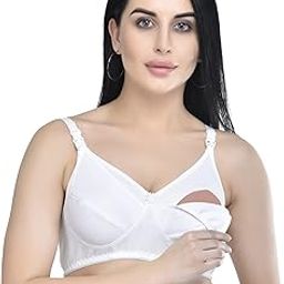 Desiprime Women Stylish Non Padded B Cup Feeding Bra 36 White-image-81