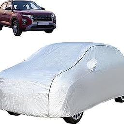 SOLIMO Waterproof CAR Body Cover for Hyundai Creta | Durable Polypropylene Material | UV Protection | Integrated Mirror (Silver)-28