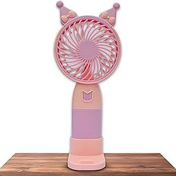 Whispers of Wind KawaiiBreeze USB Rechargeable Mini Portable Hand Fan With Cute Aesthetic Design | Personal Fan for Women, Makeup, Office and Travel (Lavender)-image-105