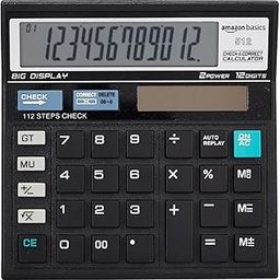 amazon basics AB-512 12-Digit Display Basic Calculator(Black)-18
