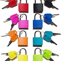 Bekner(8 Pack) Small Padlock with Key for Luggage Lock, Backpack, Gym Locker Lock, Suitcase Lock, Classroom Matching Game and More-5