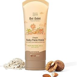 Nat Habit Baby Face Cream – Multi-Nut, Oats & Vitamin E Baby Face Malai for deep, Long-Lasting Moisture, Protects Skin Barrier with Vit E, Chemical Free, Makes Skin Soft & Supple, 75ml-image-21