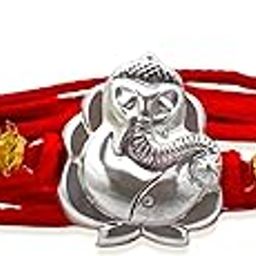 Ganesh Silver Rakhi for Brother/Silver Bracelet Rakhi for Brother, Kids, Bhai, with Box Packing-image-6