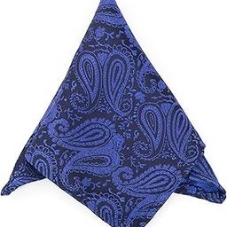 Men's Microfiber Blue Paisley Pocket Square-picture-44