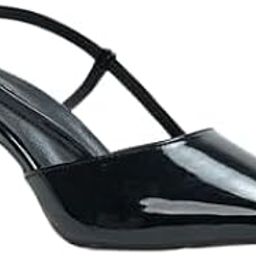 Women's Pointed-Toe Slingback Kitten Heels with Backstrap – Sleek & Comfortable for Parties and Office Wear-image-1