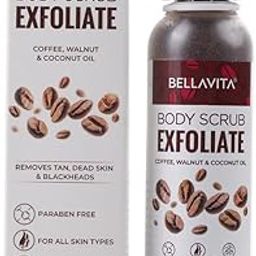BELLAVITA Exfoliate Coffee Scrub for Face & Body, Blackhead Remover, De Tan Removal Ayurveda, Dirt Removal from Neck, Knees, Elbows, Arms 75 g (Pack of 1)-12
