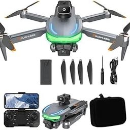 Amitasha A17 Remote Control Dual Camera Drone 4k 1080p Obstacle Avoidance Wi-Fi Selfie Gesture RC Drone with Brushless Motor One Key Take-off & Landing 2x600mAh Battery-59