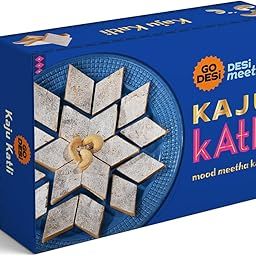 GO DESi Kaju Katli 400 grams, Indian Sweets Gift Pack, DESi Meetha, Sweets Indian Mithai, Cashew-image-84
