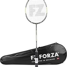 FZ Forza Tour 2000 Strung Badminton Racket (Yellow) with Full Cover - 3U (85-89g), G5 Grip, Carbon Nano Tubes Frame & Graphite Shaft, Medium Flex, Even Balance, 24-28 lbs String Tension-24