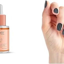 RENEE Glass Glow Pre Make-up Oil Primer (30ml) Stick On Nails BN 01| 24 Reusable Artificial Fake Nail Set| Lightweight & Long Lasting| Easy To Use| Quick Fix For Festivals & Special Occasions-14